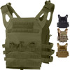 Tactical Plate Carrier Vest - Lightweight Military Army MOLLE Mag Assault System