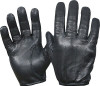 Black Tactical Police Cut Resistant Leather Gloves