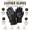 Premium Cowhide Leather Tactical Gloves for Work Driving and Outdoor Activities