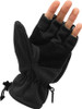 Black Fingerless Sniper Gloves Retractable Mittens Fleece Breathable Tactical Military