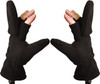 Black Fingerless Sniper Gloves Retractable Mittens Fleece Breathable Tactical Military