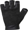 Black Leather Fingerless Padded Gloves Tactical Foam Military with Suede Palms