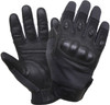 Black Carbon Fiber Hard Knuckle Gloves Tactical Cut & Fire Resistant Full Finger