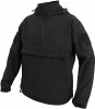 Black Soft Shell Concealed Carry Anorak Waterproof Tactical CCW Pullover Hoodie
