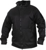 Black Tactical Fleece Hoodie Sweatshirt Covert Zipper Jacket Multi-Pocket Police