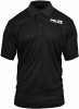 Black Moisture Wicking POLICE Officer Double Sided Polo Golf Shirt