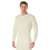 White Heavyweight Cold Weather Winter Thermals Knit Underwear Shirt Long Johns