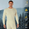 White Heavyweight Cold Weather Winter Thermals Knit Underwear Shirt Long Johns