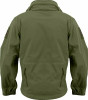 Olive Drab Special Ops Soft Shell Waterproof Military Jacket w/ US Flag Patches