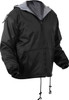 Black Reversible Fleece Lined Jacket Military Hooded Nylon Coat