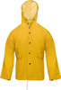Yellow Heavy Duty Waterproof Rain Jacket Heavy Duty PVC Hooded Rain Jacket