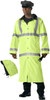 Safety Green To Black Reflective High-Visibility Reversible Rain Parka with Hood