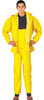 Bright Yellow Waterproof PVC 2 Piece Rain Suit Deluxe Heavyweight Jacket & Pants