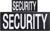 SECURITY Patches Hook Back - 1 Large & 1 Small Patch for Vests or Jackets