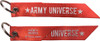 2 Pack Red Streamer Army Universe Key Chain Ring Bag Tag Remove Before Flight