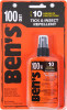 3 Pack Ben's 100% Deet Tick Bug & Insect Military Repellent Spray Pump 3.4oz