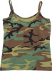 Womens Woodland Camouflage Slim Fit Casual Military Tank Top
