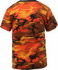 Mens Savage Orange Camouflage Tactical Military Short Sleeve T-Shirt