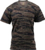 Mens Tiger Stripe Camouflage Tactical Military Short Sleeve T-Shirt