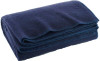 Navy Blue Wool Camping Blanket | Warm Winter Survival Blanket 62" x 80" 