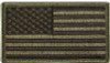 Olive Drab USA American Regular Flag Patch with Hook & Loop