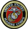 USMC Globe and Anchor Embroidered Deluxe Round Patch