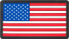 US Flag Patch PVC with Hook, Red White Blue American Military Army Uniform