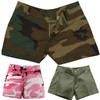 Women's Military Short Shorts Camouflage Army Casual Lounging Mini Boys