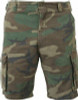 Mens Woodland Camouflage Vintage Military Paratrooper Cargo Shorts