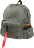 Sage Green MA-1 Mini Backpack Bomber Jacket Inspired  with Bright Orange Lining