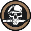 Skull & Knife USMC Green Beret Style PVC Morale Patch w/ Hook Back 2.75"