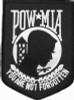 Black Embroidered POW-MIA Army Patch 3.25" x 4.75"