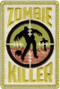 Olive Drab Military Zombie Killer Patch With Hook Back 2" x 3"