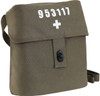 Olive Drab Swiss Military Canvas Shoulder Bag White Cross Large Carry Pouch