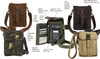 Travel Organizer Pouch Canvas Passport Holder Wallet Case Portfolio Shoulder Bag