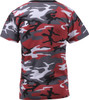 Mens Red Camouflage Tactical Military Short Sleeve T-Shirt