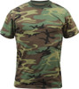 Kids Woodland Camouflage Heavyweight Premium Military T-Shirt