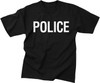 POLICE Raid T-Shirt Black Official Issue Double Sided Uniform Tactical