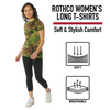 Womens Long Length Camo T-Shirt Military Army Ladies Girls Short Sleeve Tee