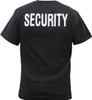 Security Double Sided T-Shirt Black & White Official Issue Officer Bouncer Event