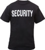 Security Double Sided T-Shirt Black & White Official Issue Officer Bouncer Event