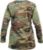 Women's Woodland Camouflage Long Sleeve Military T-Shirt Longer Length