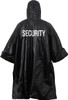 Security Poncho Black Waterproof Rain Hooded Vinyl Guard Officer Bouncer Slicker