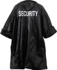 Security Poncho Black Waterproof Rain Hooded Vinyl Guard Officer Bouncer Slicker