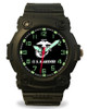 Aquaforce USMC US Marines Black Tactical Water Resistant Glow in Dark Field Watch