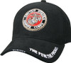 Black US Marines Corp USMC Globe & Anchor Deluxe Low Profile Adjustable Cap