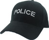 Black Embroidered Police Adjustable Cap