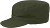Olive Drab Fatigue Hat with Padded Ear Flaps - Tactical Fitted Winter Patrol Cap