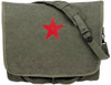 Olive Drab Red China Star Canvas Paratrooper Shoulder Bag