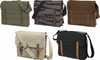 Medic Shoulder Bag Military Vintage Washed Canvas Solid Army NATO Leather